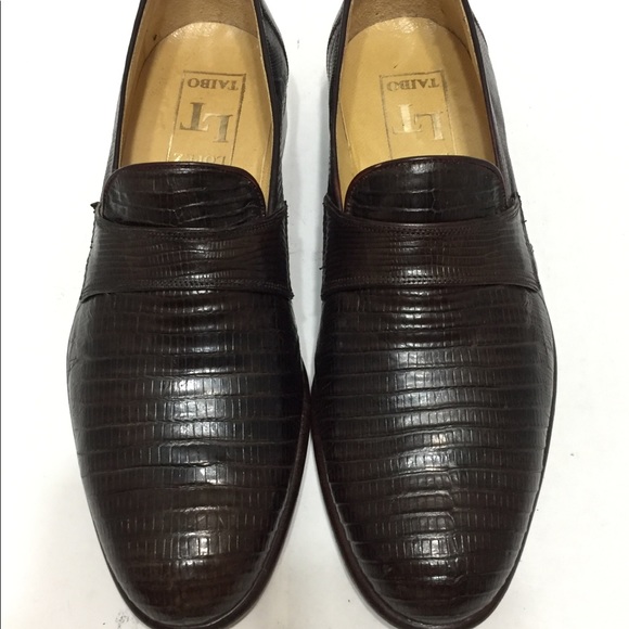 Lopez Taibo Brown Teju Lizard Loafers Men's Sz 7.5 - Picture 2 of 12